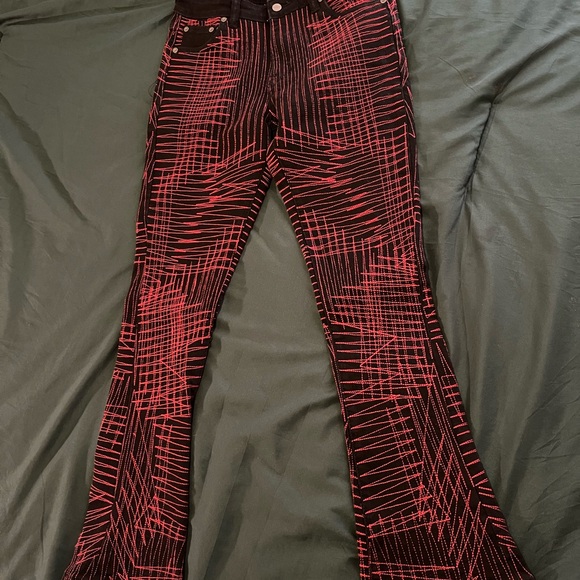 VALABASAS Kids Black and Red Jeans - Picture 3 of 5
